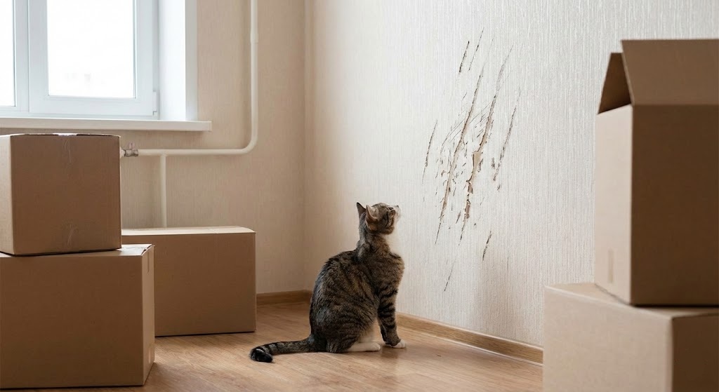 猫の爪痕は自己負担?賃貸壁紙の退去費用を徹底解説